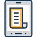 documents, list, mobile, online, paper