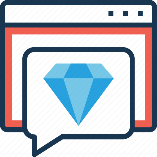 Chat, gem, quality, seo, web quality icon - Download on Iconfinder