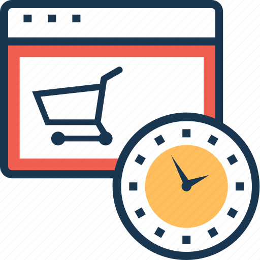 Clock, online shopping, shopping, time, timer icon - Download on Iconfinder
