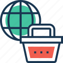 basket, global, item, shopping, worldwide