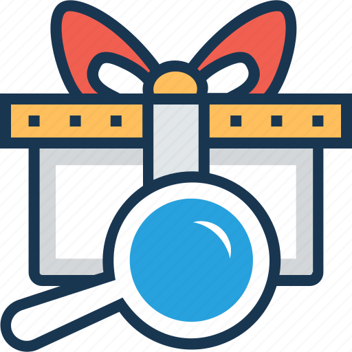 Box, gift, present, present box, search gift icon - Download on Iconfinder