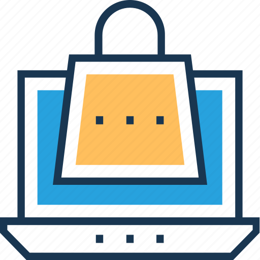 Bag, commerce, laptop, shopping, tote bag icon - Download on Iconfinder