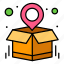 destination, location, map, package, parcel 