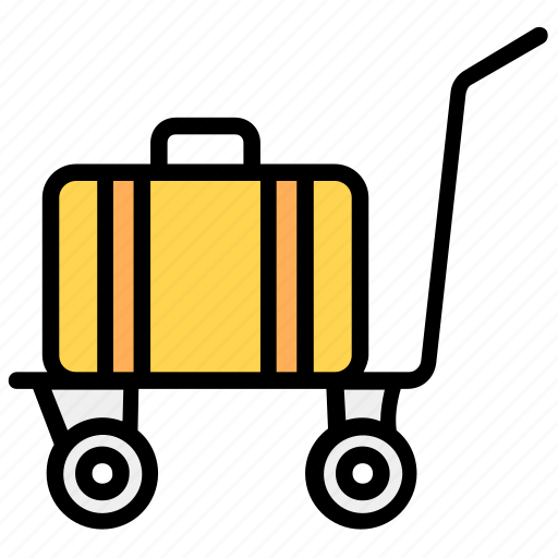 Cart, handcart, luggage, luggage cart, luggage trolley, pallet truck icon - Download on Iconfinder