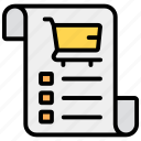 checklist, inventory list, list, shopping, shopping list, task list