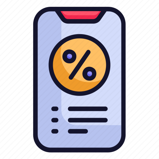 Mobile discount, discount, online discount, shopping, digital discount, discount offer icon - Download on Iconfinder