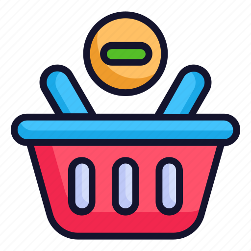 Basket, commerce, ecommerce, shop, shopping, less to basket icon - Download on Iconfinder
