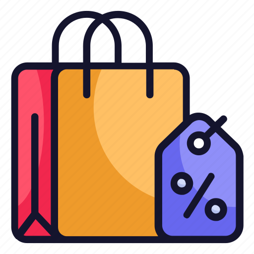 Shopping discount, discount, sale discount, shopping, commerce, shopping bag icon - Download on Iconfinder
