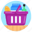 food bucket, grocery, grocery basket, hamper, grocery shopping 