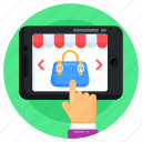 mobile shopping, mcommerce, select product, choose product, online shopping