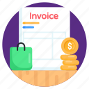 receipt, invoice, slip, financial document, shopping invoice
