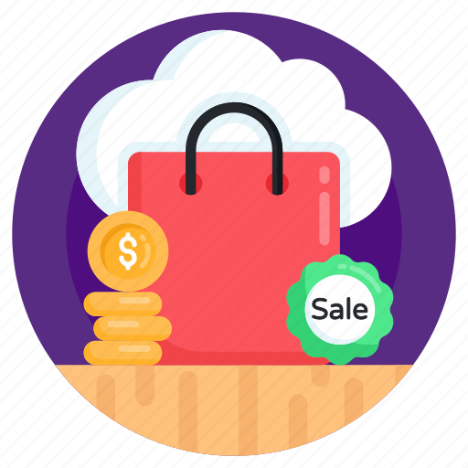 Cloud purchase, cloud shopping, cloud sales, cloud money, shopping bag icon - Download on Iconfinder