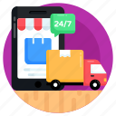 mobile shop, 24 7 delivery, mcommerce, online delivery, mobile shopping