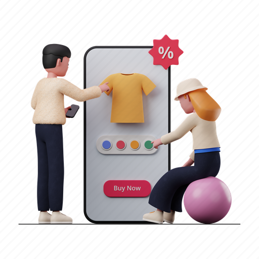 Choosing, items, shopping, store 3D illustration - Download on Iconfinder