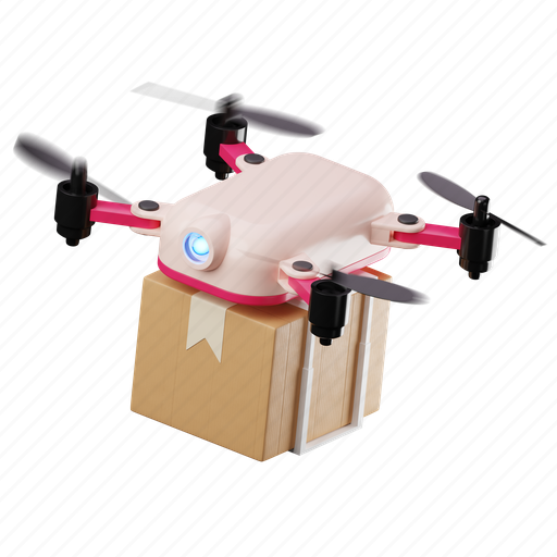Drone, delivery, service, logistics 3D illustration - Download on Iconfinder