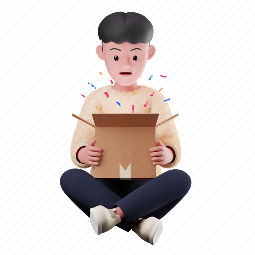 Delivery, package, parcel, surprise 3D illustration - Download on Iconfinder