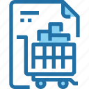 business, cart, document, file, list, shop, shopping