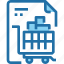 business, cart, document, file, list, shop, shopping 