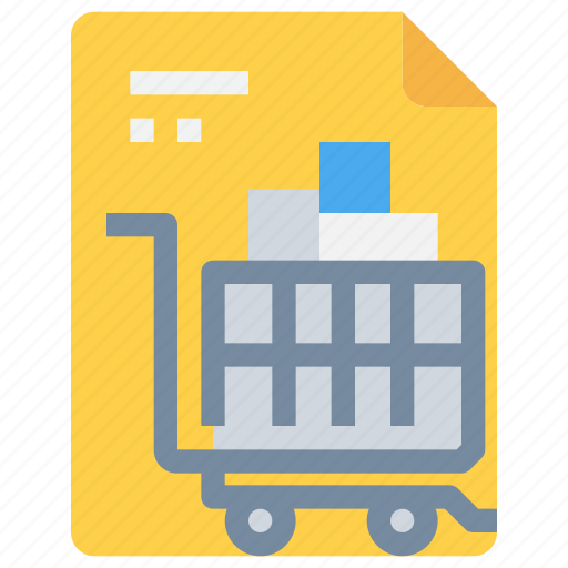 Cart, file, list, paper, shop, shopping icon - Download on Iconfinder
