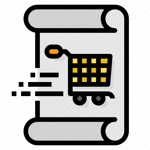 Cart, commerce, order, paper, shopping, wishlist icon - Download on Iconfinder