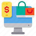 bag, computer, payment, shopping, smartphone