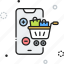 cart, ecommerce, mobile, phone, shopping 