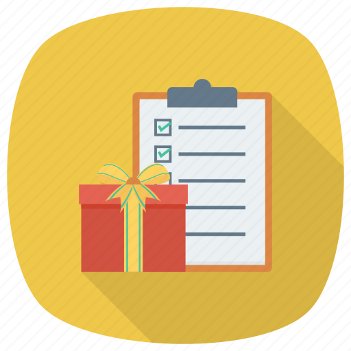 Check, checklist, clipboard, document, gift, menu, present icon - Download on Iconfinder