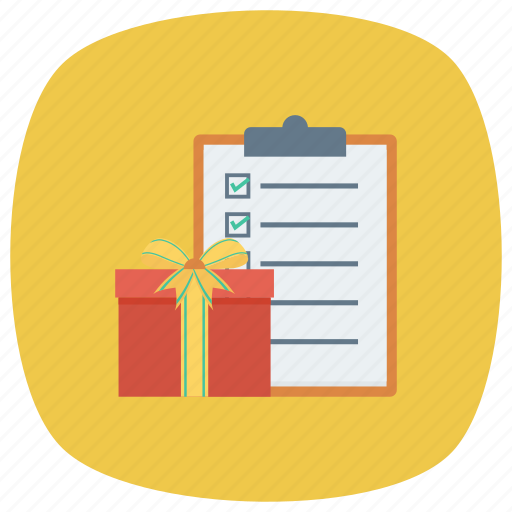Check, checklist, clipboard, document, gift, menu, present icon - Download on Iconfinder