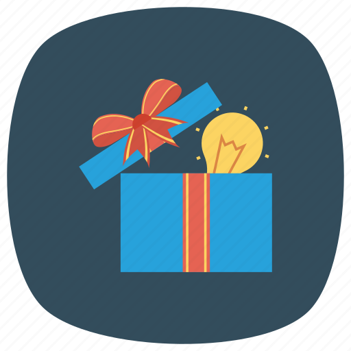 Box, bulb, gift, greatgiftidea, idea, light, present icon - Download on Iconfinder