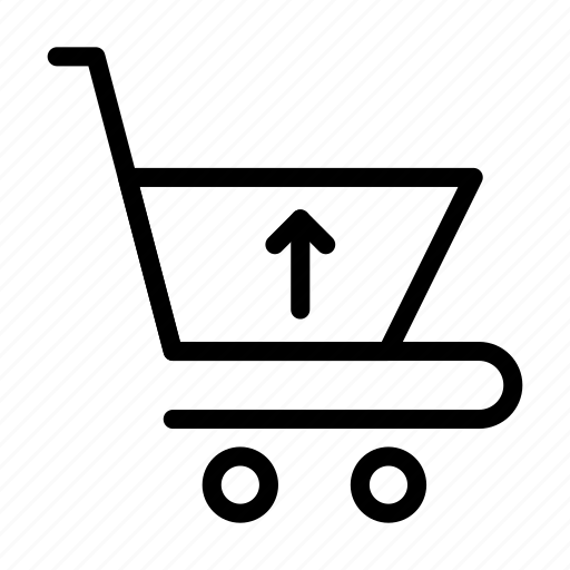 Arrow, cart, shopping, trolley, upload icon - Download on Iconfinder