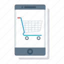 cart, mobile, mobileretail, onlineshopping, phone, shop, shopping