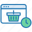 delivery time, ecommerce, on time delivery, order, processing, shopping basket 