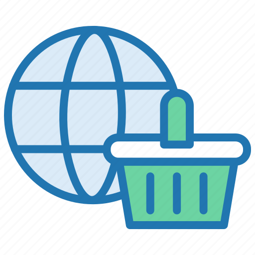 Eommerce, global market, shopping basket, trade, website icon - Download on Iconfinder