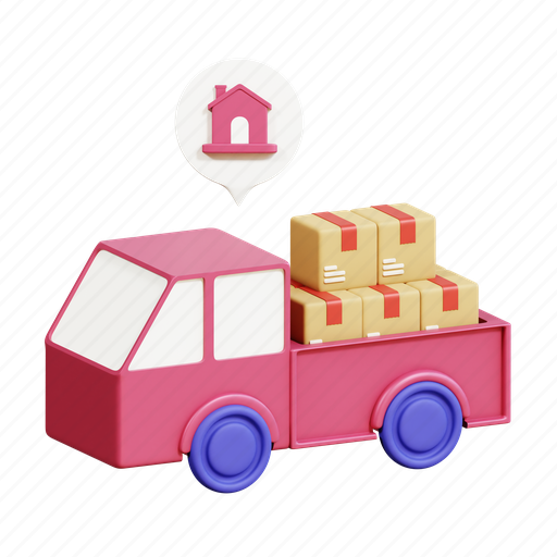Delivery, truck 3D illustration - Download on Iconfinder