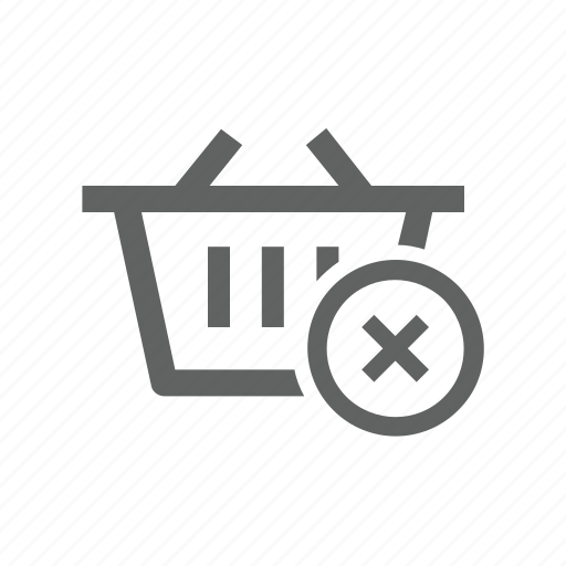 Basket, cross, delete, remove, shopping, shopping basket icon - Download on Iconfinder