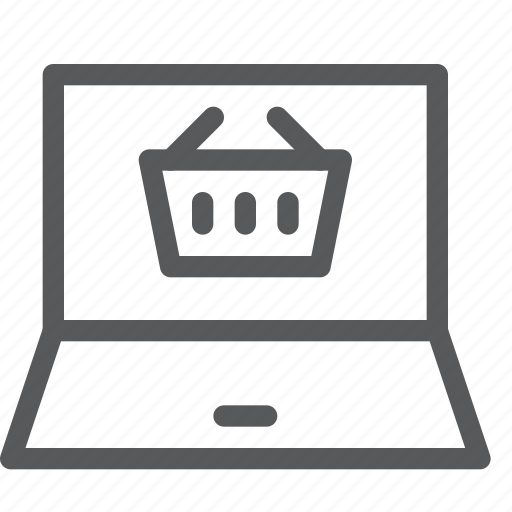 Laptop, shopping, app, basket, online, store icon - Download on Iconfinder