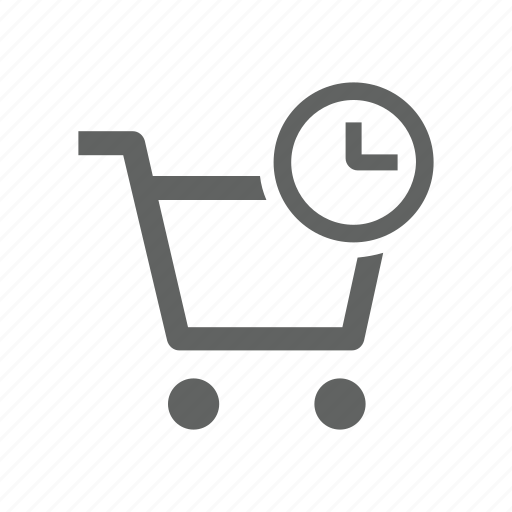 Cart, clock, delay, later, shopping, shopping cart icon - Download on Iconfinder