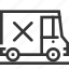 cancel, cargo, cross, delivery truck, no, shipping, transport 
