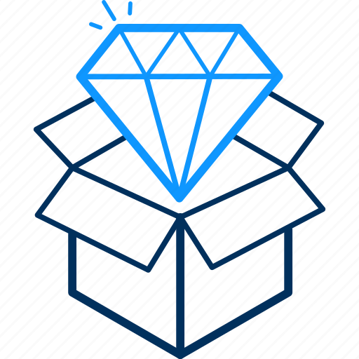 Diamond, gift, box, present icon - Download on Iconfinder