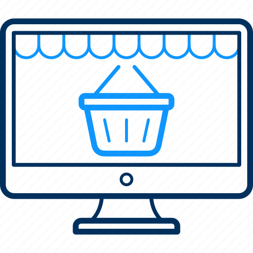 Basket, computer, screen, shopping, website icon - Download on Iconfinder