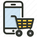 ecommerce, mobile, shopping, trolly
