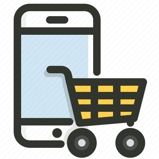 Ecommerce, mobile, shopping, trolly icon - Download on Iconfinder