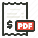 digital, document, invoice, pdf