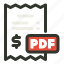 digital, document, invoice, pdf 