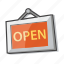 open sign, open shop, open store 