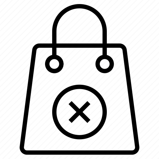 Bag, shopping, shopper, not, allowed, banned icon - Download on Iconfinder