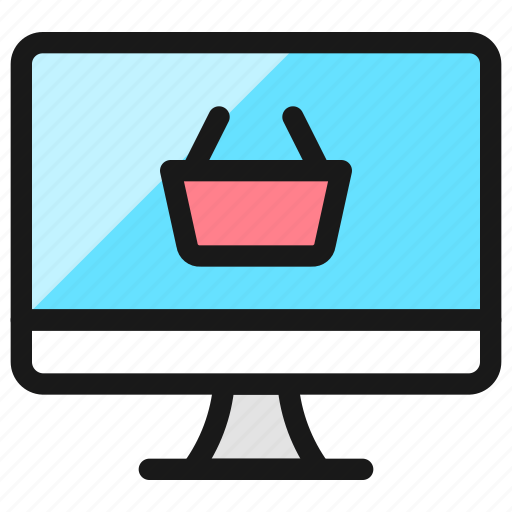 E, commerce, basket, monitor icon - Download on Iconfinder