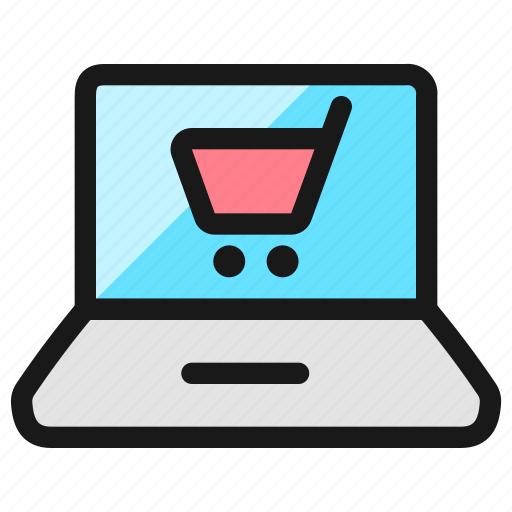 E, commerce, cart, laptop icon - Download on Iconfinder