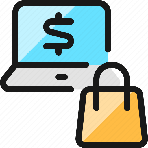 E, commerce, shopping, bag, laptop icon - Download on Iconfinder