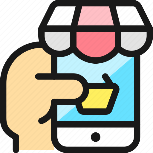 Mobile, shopping, shop, hand icon - Download on Iconfinder